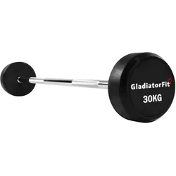 Langhantel Gummi schwarz 30kg
