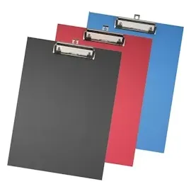 Falken Klemmbrett A4, Hartpappe mit Kraftpapierbezug rot