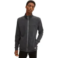Tom Tailor Herren Sweatjacke mit Stehkragen, 11086 - Dark Grey Melange, XXXL