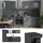Vicco Küchenzeile R-Line 300 cm Schwarz Beton/Anthrazit