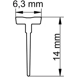 Schulte Einschubdichtung MasterClass/Garant gerade transparent 100 cm