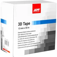 Auto-Plast Produkt APP 3D Tape Schaum Abdeckband | Schaumklebeband I Foam Masking Tape | Schaumdichtband | Lackierzubehör | Rolle 13mm x 50m