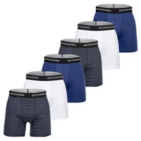 Scotch & Soda Boxershorts Solid Cotton Stretch Blau / Weiß XL 6er Pack