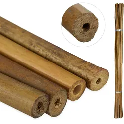 Relaxdays Relaxdays Pflanzstäbe Bambus 40er Set, 120 cm, Rankhilfe für Pflanzen, 10-12 mm Ø, Garten & Deko, Bambusstangen, natur