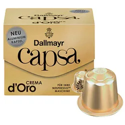 Dallmayr Capsa Crema d'Oro Kaffeekapseln, Arabicabohnen mild, 10 Portionen