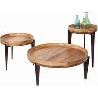 SIT Möbel Beistelltisch Tom Tailor', rund 46 cm Massivholz, Metall Mango