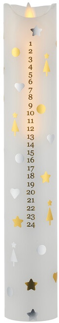 Bougie LED de l’Avent graduée Sara Calendar, Designer Sirius, 29 cm