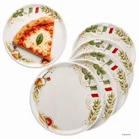 6x Pizzateller Katja Ø31,5cm XL-Teller 6 Personen Italien-Dekor Platte