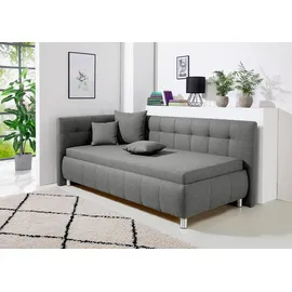 MAINTAL Polsterliege Malea, mit Bettkasten, in 3 Breiten, Federkern- oder Bonnellmatratze wählbar grau 117 cm x 218 cm