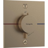 HANSGROHE ShowerSelect Comfort E Thermostat Unterputz für 2 Verbraucher, mit Sicherungskombination EN 1717, brushed bronze