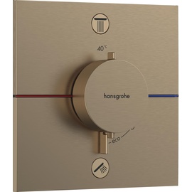 HANSGROHE ShowerSelect Comfort E Thermostat Unterputz für 2 Verbraucher, mit Sicherungskombination EN 1717, brushed bronze