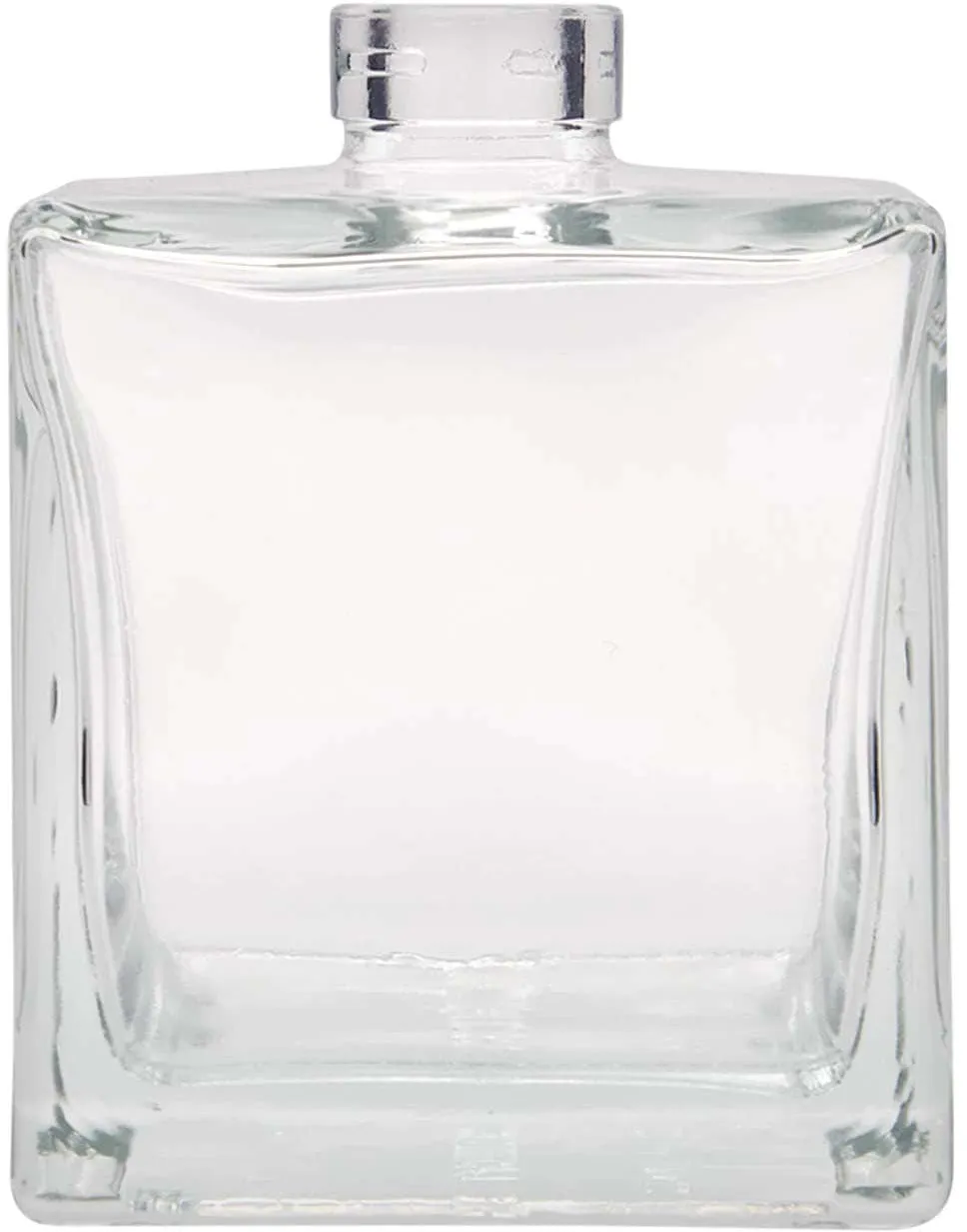 500 ml Bottiglia di vetro 'Cube', quadrata, imboccatura: fascetta
