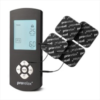 Prorelax TENS/EMS Duo Comfort Blackline | Elektrostimulationsgerät | 2 Therapien mit einem Gerät | Zum Muskelaufbau und gegen chronische Schmerzen | Mit großem & beleuchtetem Display