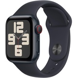 Apple Watch SE 2023 GPS + Cellular 40 mm Aluminiumgehäuse mitternacht, Sportarmband mitternacht M/L