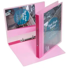 Eichner Präsentationsringbuch 2-Ringe rot-transparent