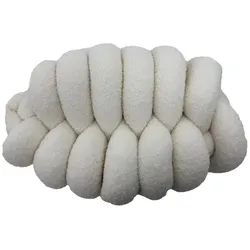 Kissen Teddy 50 x 30 cm Polyester Weiß