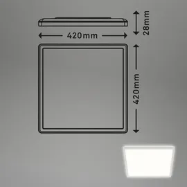 Briloner Slim LED Panel 42 x 42 cm weiß