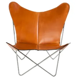 TRIFOLIUM Chair - Premiumsessel Edelstahl Haselnuss