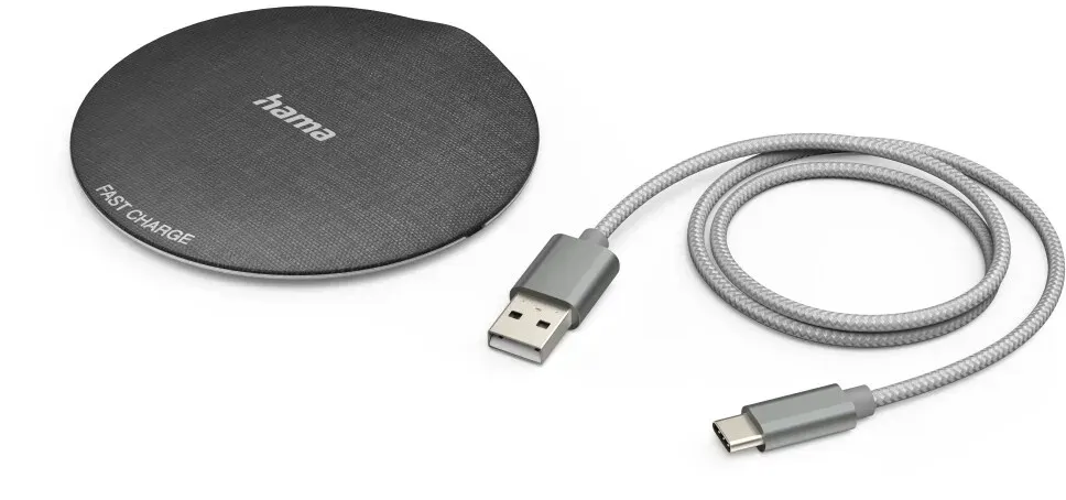 Hama QI-FC10 Metal Handy, Smartphone Schwarz, Silber USB Kabelloses Aufladen Schnellladung Drinnen Hama QI-FC10 Metal Handy, Smartphone Schwarz, Silber USB Kabelloses Aufladen Schnellladung Drinnen