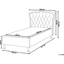 Beliani METZ mit Lattenrost 90 x 200 cm