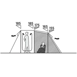 Easy Camp Hamra Tunnelzelt Blau/Grau