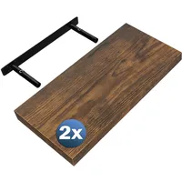 CASARIA Wandregal 50 x 3,8 x 23 cm Dunkle Eiche