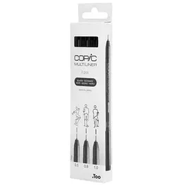 Copic COPIC® Multiliner Fineliner schwarz 0.5 + 0.8 + 1.0 mm, 3 St.