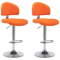 VidaXL Barhocker 2 Stk. Orange Kunstleder