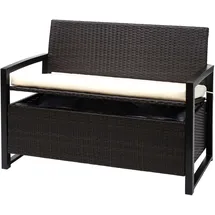 MCW MCW-F39 2er Sitzbank 120 x 60 x 45 cm Braun