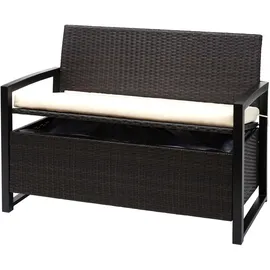 MCW MCW-F39 2er Sitzbank 120 x 60 x 45 cm Braun