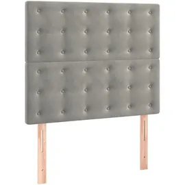 vidaXL Boxspringbett 100 x 200 cm Hellgrau