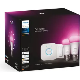 Philips Hue White & Col. Amb. E27 2er inkl. Dimmer Switch 75W Starter Set warmweiß
