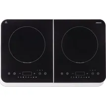 Medion Doppel-Induktionskochplatte, 3500 Watt, Zwei Kochplatten, 10 Temperaturstufen, LED Display, MD18493, schwarz