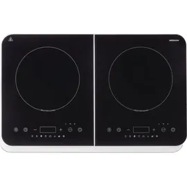 Medion Doppel-Induktionskochplatte, 3500 Watt, Zwei Kochplatten, 10 Temperaturstufen, LED Display, MD18493, schwarz