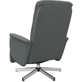 vidaXL Relaxsessel mit Fußteil Stoff 56,7 x 105 x 89,2 cm Dunkelgrau drehbar