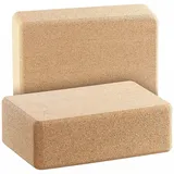 Newgen Medicals 2er-Set Yoga-Blöcke, ökologischer Natur-Kork, je 22,7 x 7,6 x 14,9 cm
