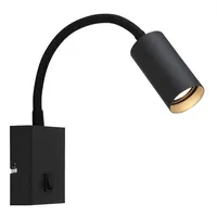 GLOBO Wandleuchte LED Wandlampe Metall schwarz matt Schalter Flexarm
