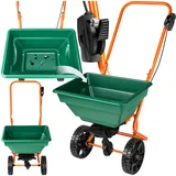 Tectake tectake® Streuwagen, 25 l, große Räder, 75 x 46 x 105 cm