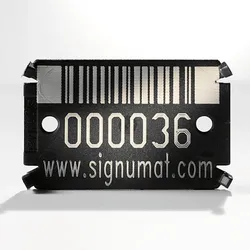 Hightech-Plättchen Barcode Black