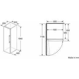 Bosch Serie 4 KSV36VWEP Kühlschrank (346 l, 1860 mm hoch, Weiß)