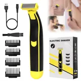 Full Body Washed Wet and Dry Shaver, Ganzkörperwasch Nass und Trockenrasierer, Rasierer Herren Elektrisch, Elektrischer Bartschneider und Rasierer zum Trimmen, Stylen und Rasieren, USB-Laden