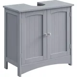 VASAGLE Waschbeckenunterschrank 2 Türen 30 x 60 x 60 cm Grau