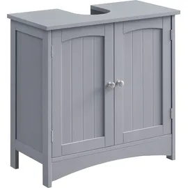 VASAGLE Waschbeckenunterschrank 2 Türen 30 x 60 x 60 cm Grau