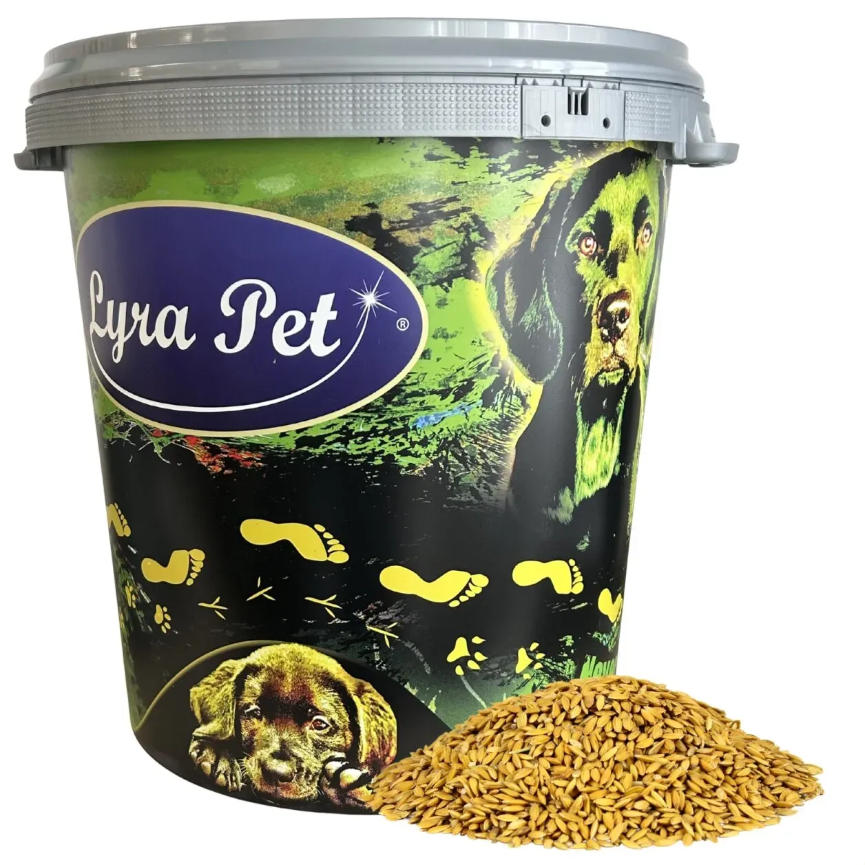 10 kg Lyra Pet® Paddyreis in 30 L Tonne