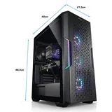 Kiebel Gaming PC Hunter VII AMD Ryzen 5 7500F, 32GB DDR5, AMD Radeon RX 7600 8 GB, 1TB SSD