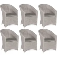 SonnenPartner Solana Gartenstuhl 62 x 69 x 87 cm stone-grey 6 St.