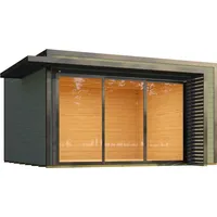 Weka Design Gartenhaus Pure Garden Amberley mit Aluminium-Schiebetür -