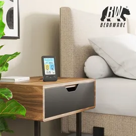 Bearware Wetterstation Funk mit Farbdisplay und Außensensor - DST - Temperaturwarnung Alarm Frostalarm