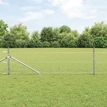 vidaXL Zaun 25 x 0,5 m Silber/Stahl