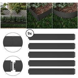 ok-living Rasenkante Metall 100x18cm Länge 45m Höhe 18cm Beeteinfassung Mähkante